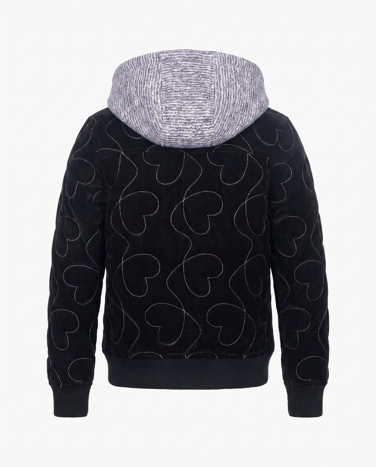 Silver Hearts Bomber Jacket