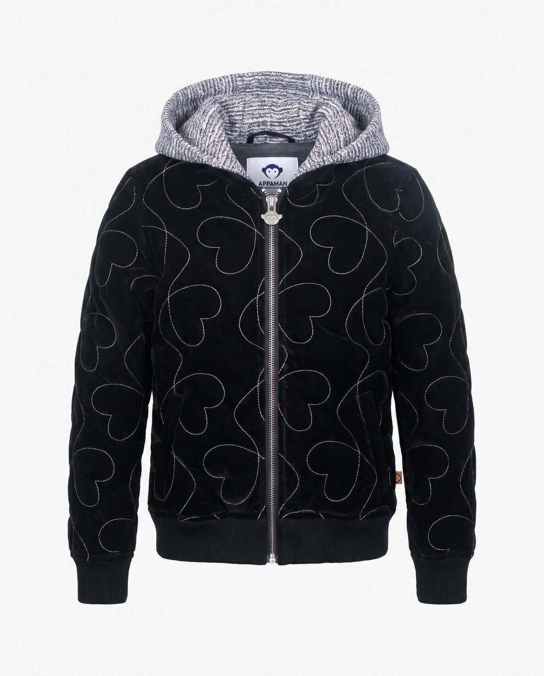 Silver Hearts Bomber Jacket
