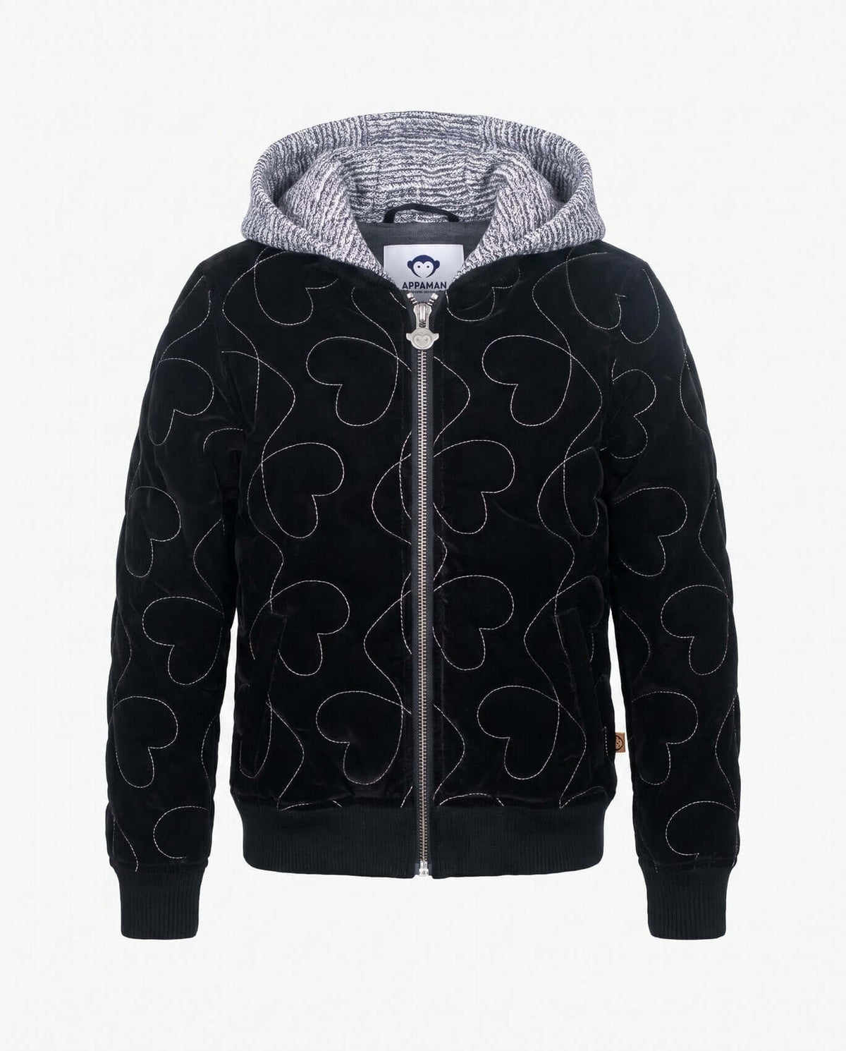 Silver Hearts Bomber Jacket