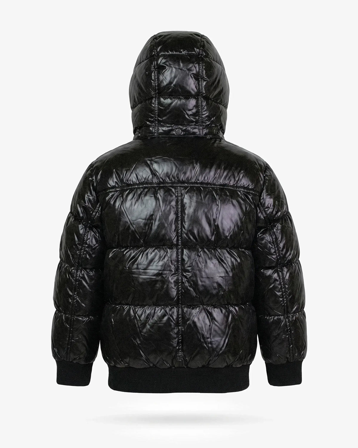 Black Glitter Puffy Coat