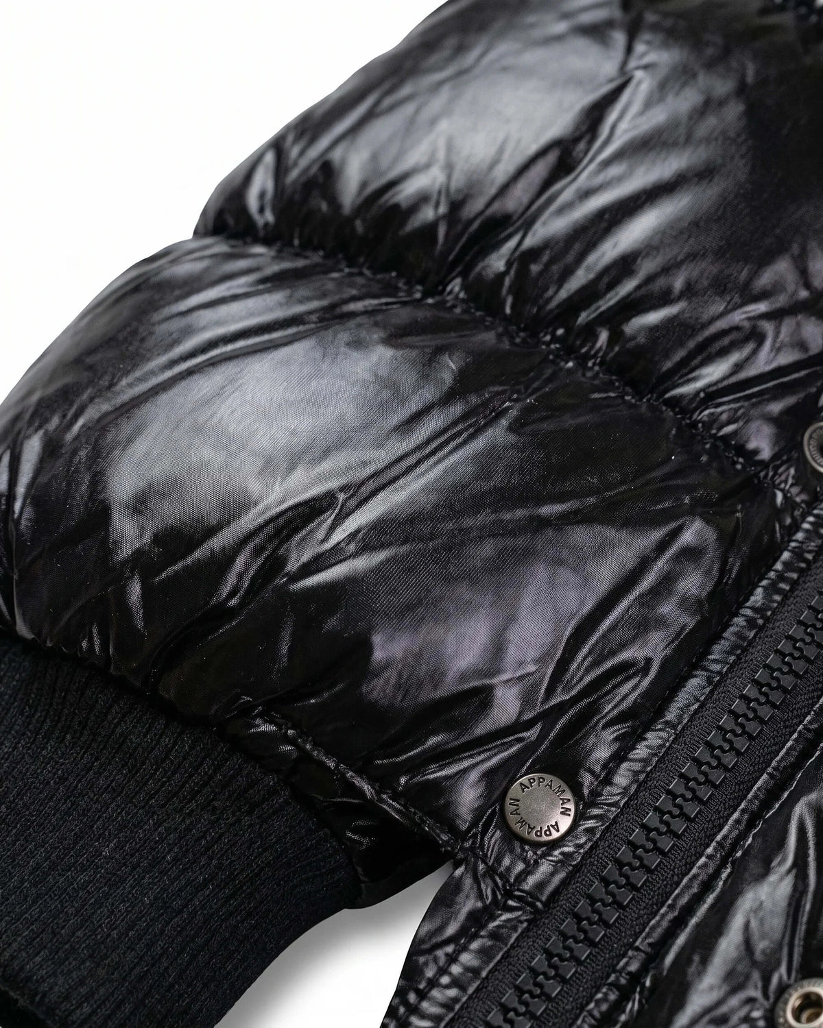Black Glitter Puffy Coat