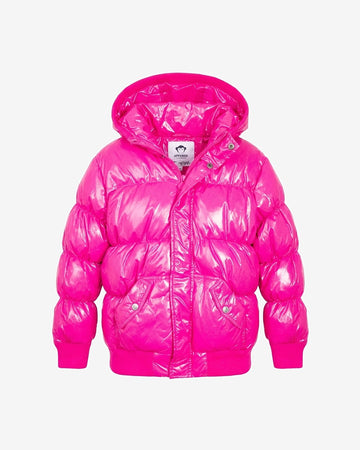 Pink Glitter Puffy Coat