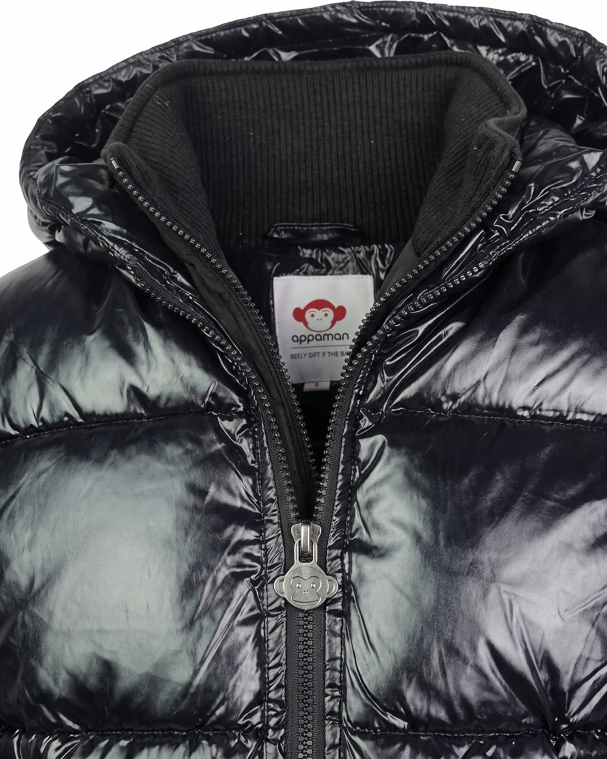 Shiny Black Flurry Coat