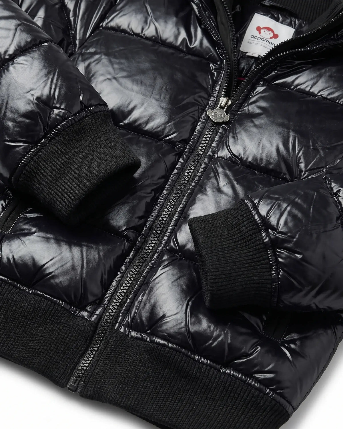 Shiny Black Flurry Coat