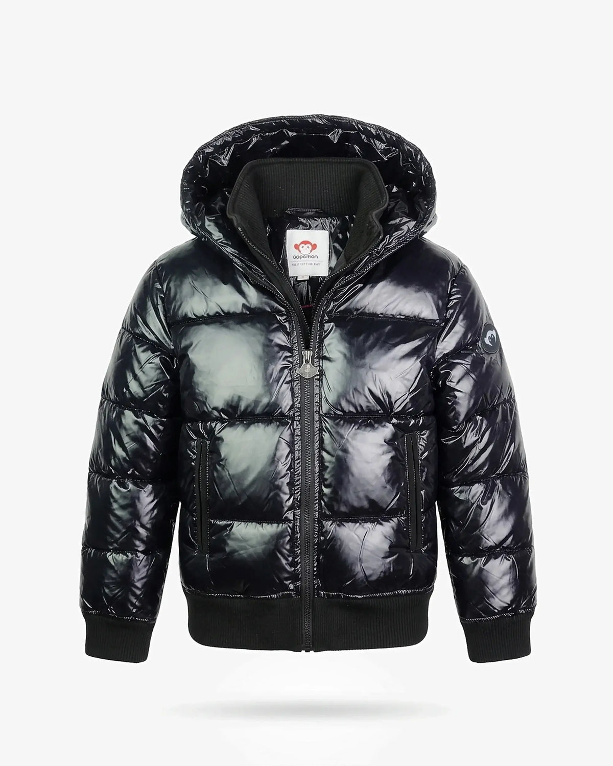 Shiny Black Flurry Coat