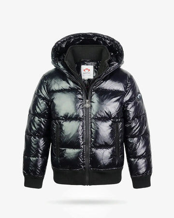 Shiny Black Flurry Coat