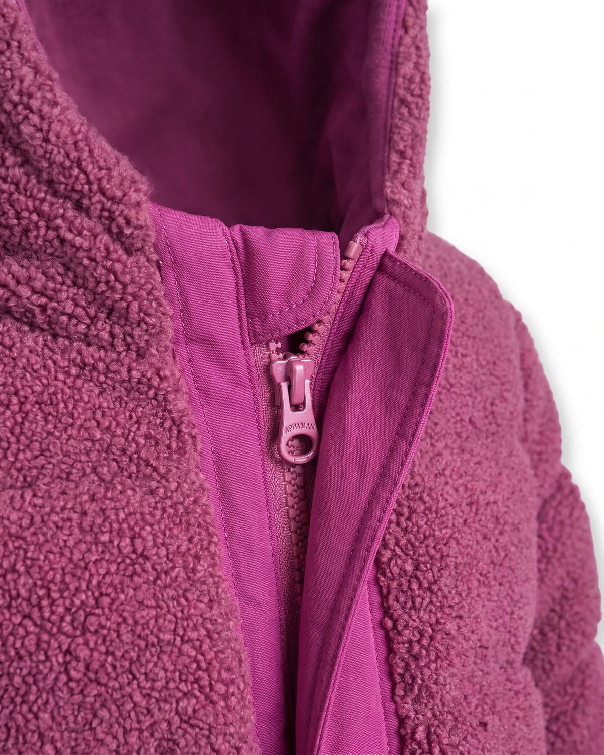 Vintage Mauve Teddy Puffer Coat