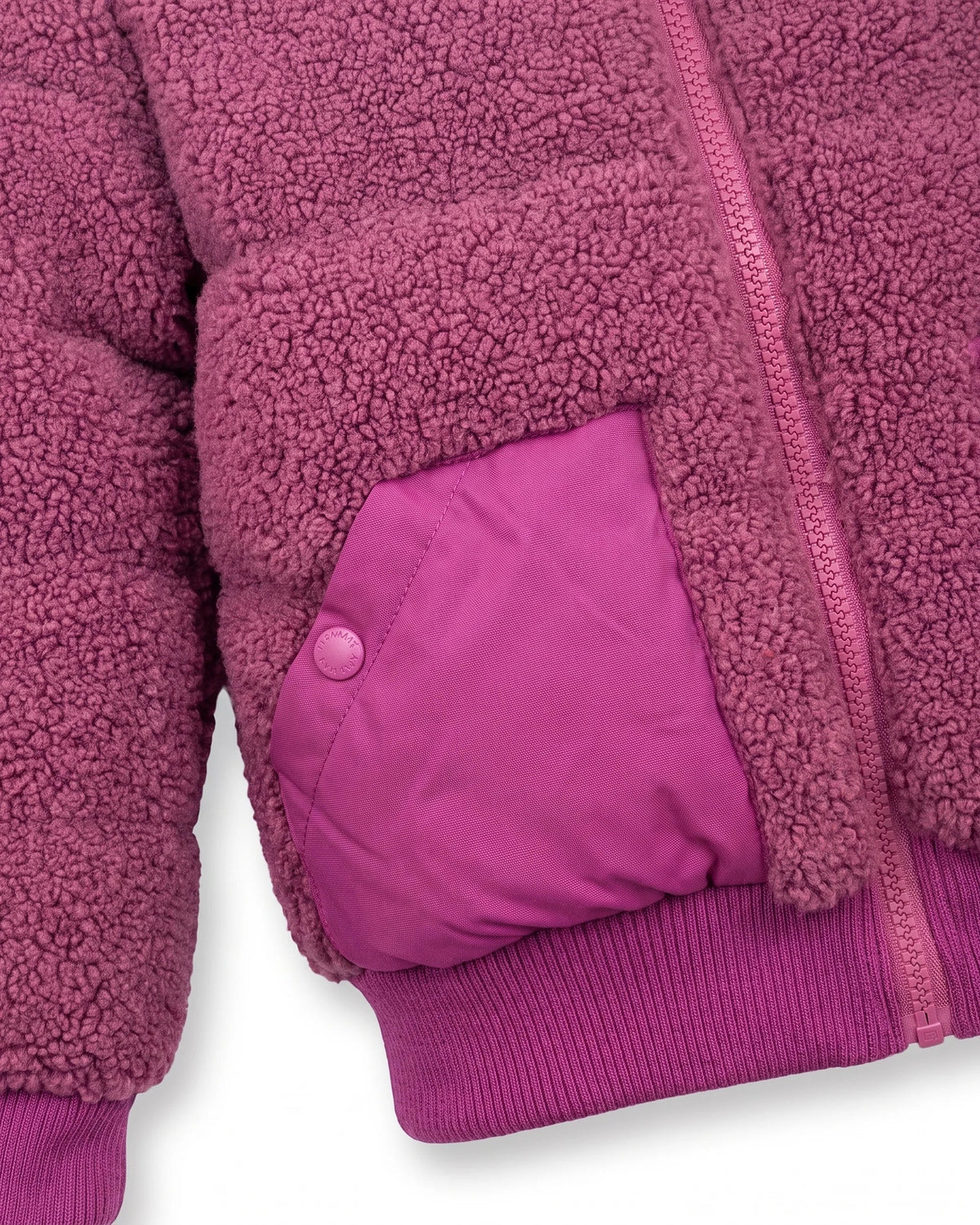 Vintage Mauve Teddy Puffer Coat