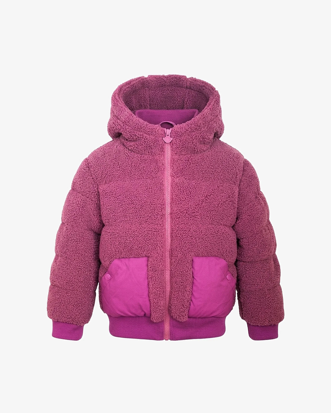 Vintage Mauve Teddy Puffer Coat