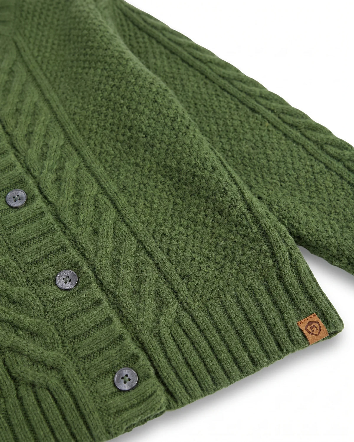 Moss Cait Cable Cardigan