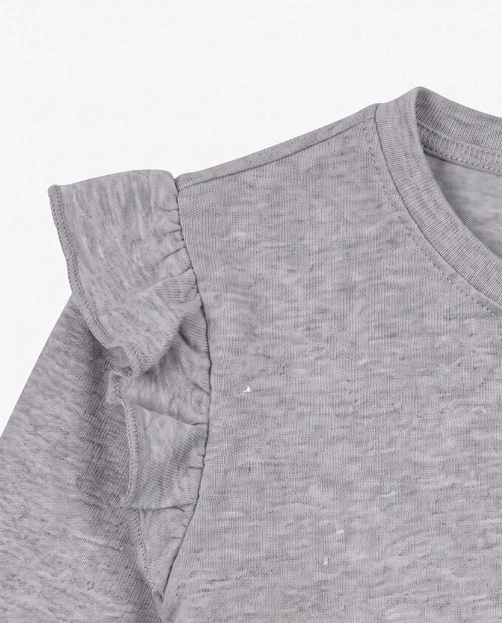 Heather Grey Ruffle Tee