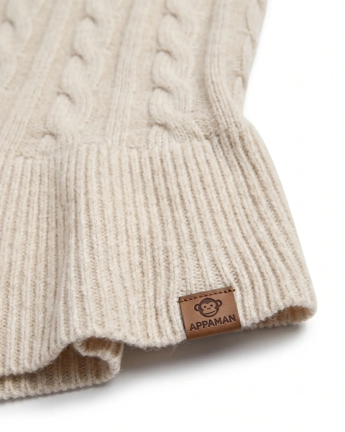Cream Fisherman Sweater Dress