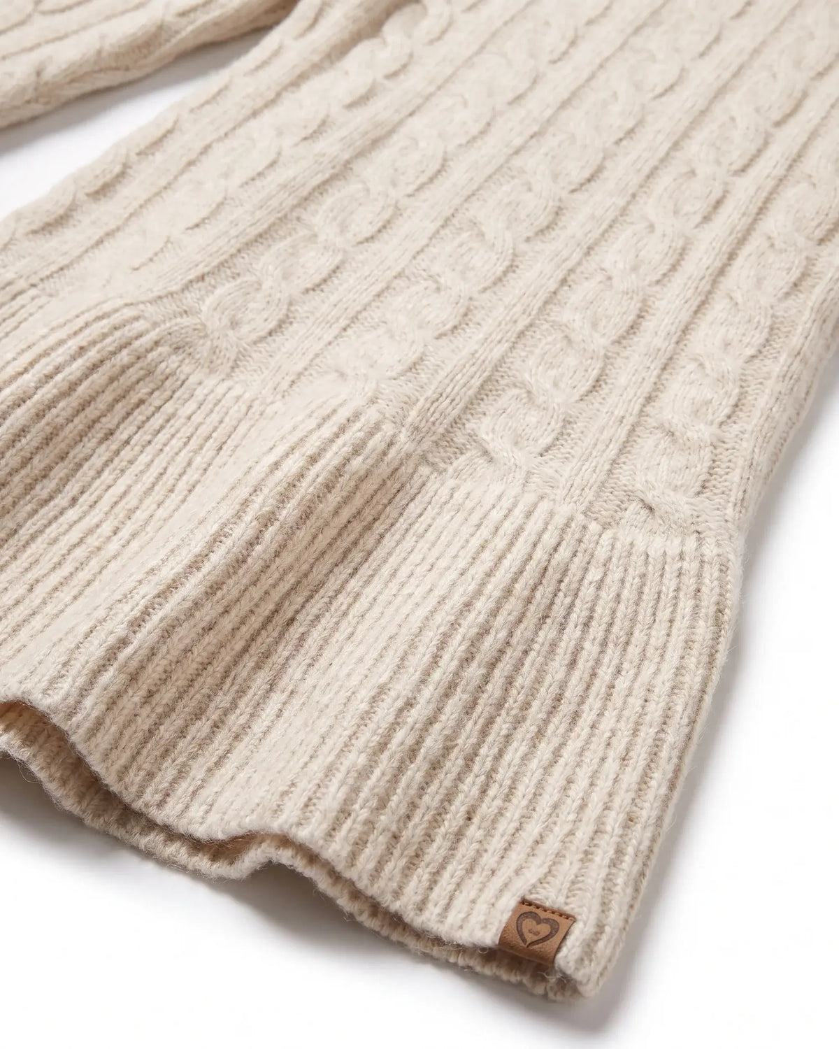 Cream Fisherman Sweater Dress