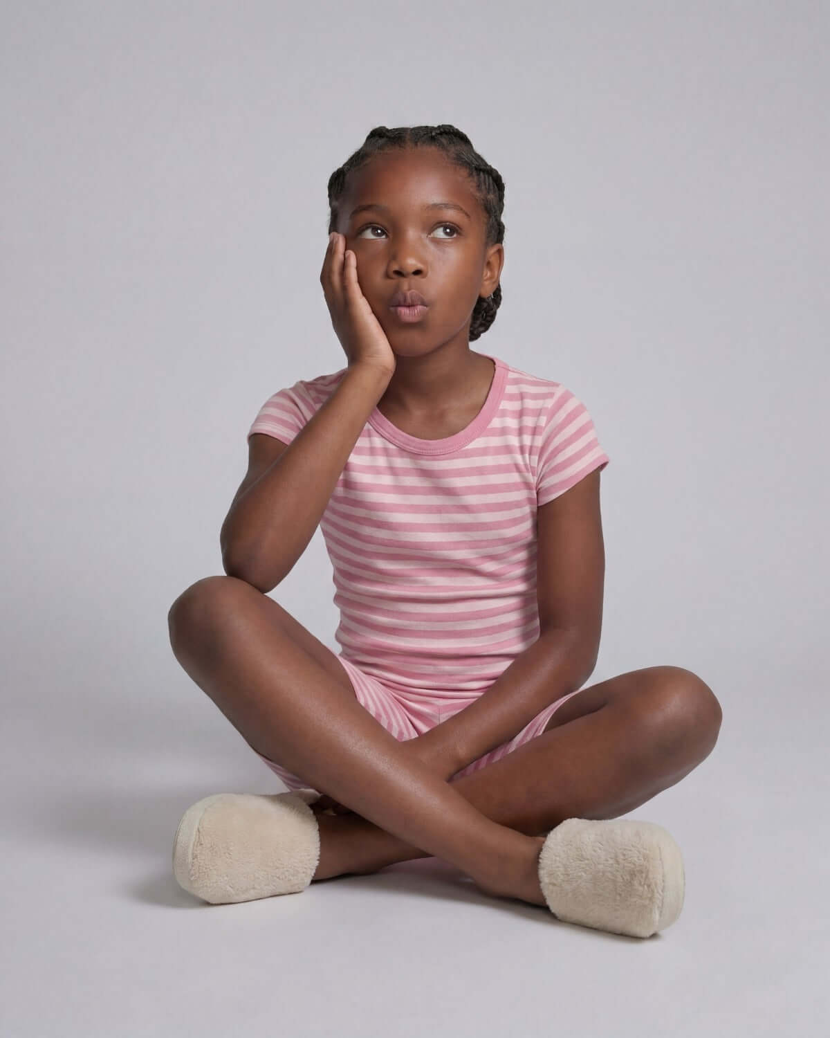 Pink Stripes 2-Piece Short Sleeve Pajama Set