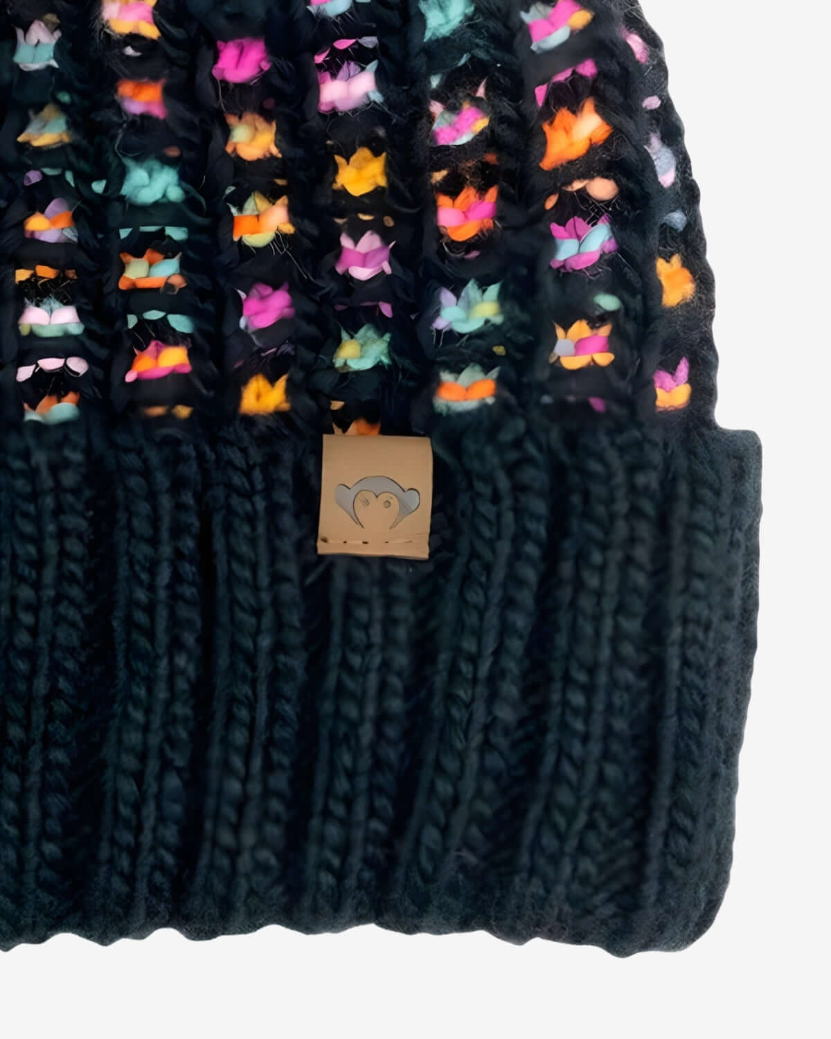 Black & Pink Kathleen Beanie