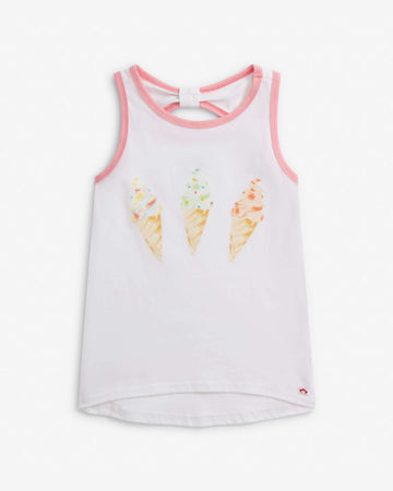 Ice Cream White Hazel Top