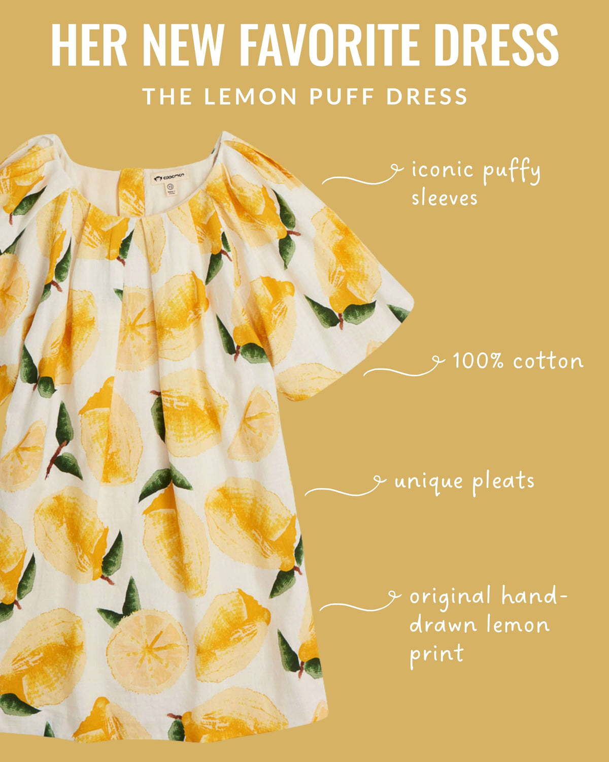 Lemons Puff Dress