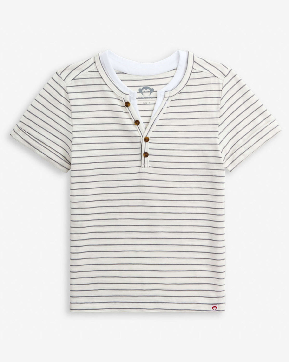 Light Grey Stripe Hilltop Henley