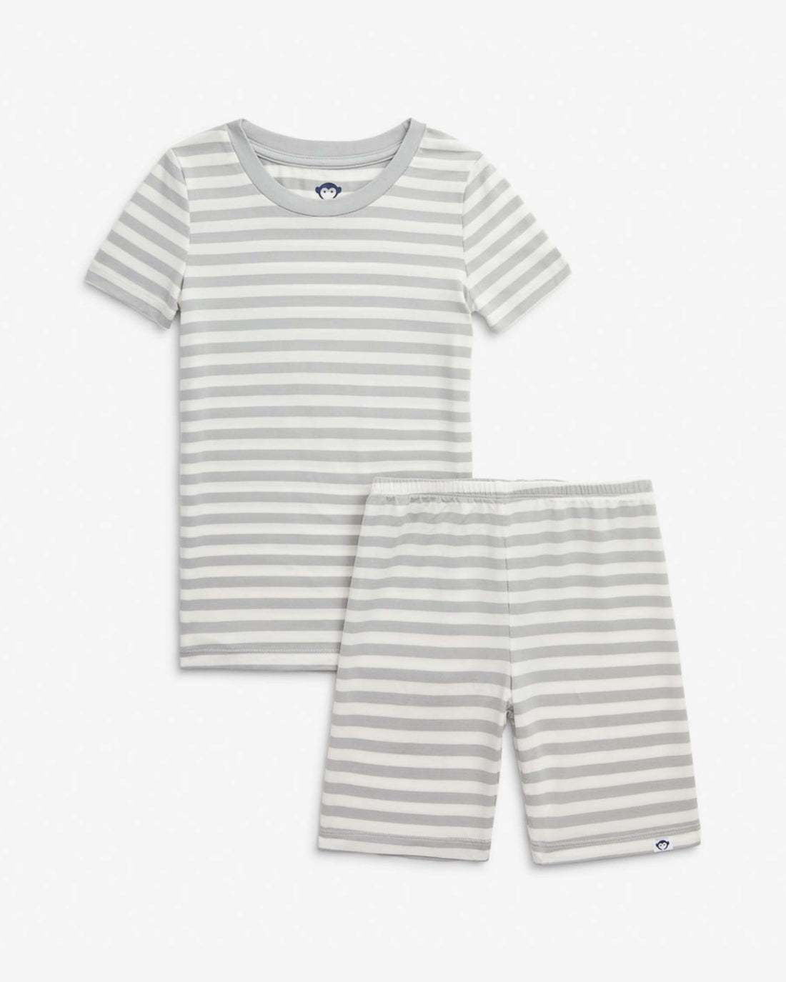 Light Grey 2-Piece Short Sleeve Pajama Set