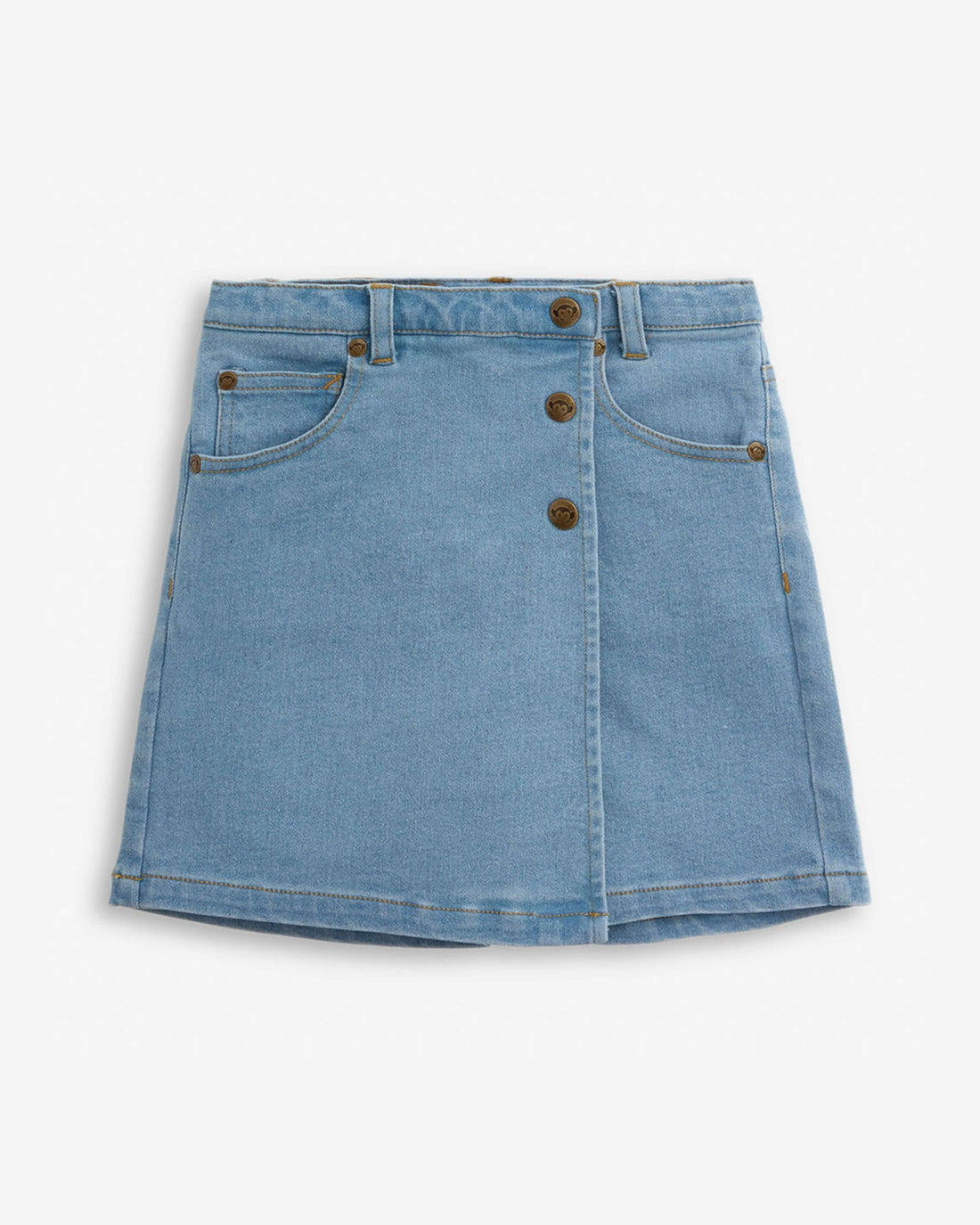Light Wash Asymmetrical Denim Skort