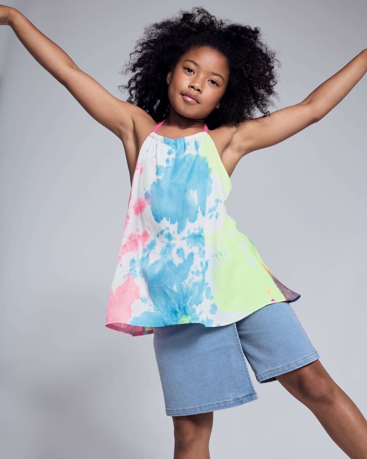 Light Wash Asymmetrical Denim Skort