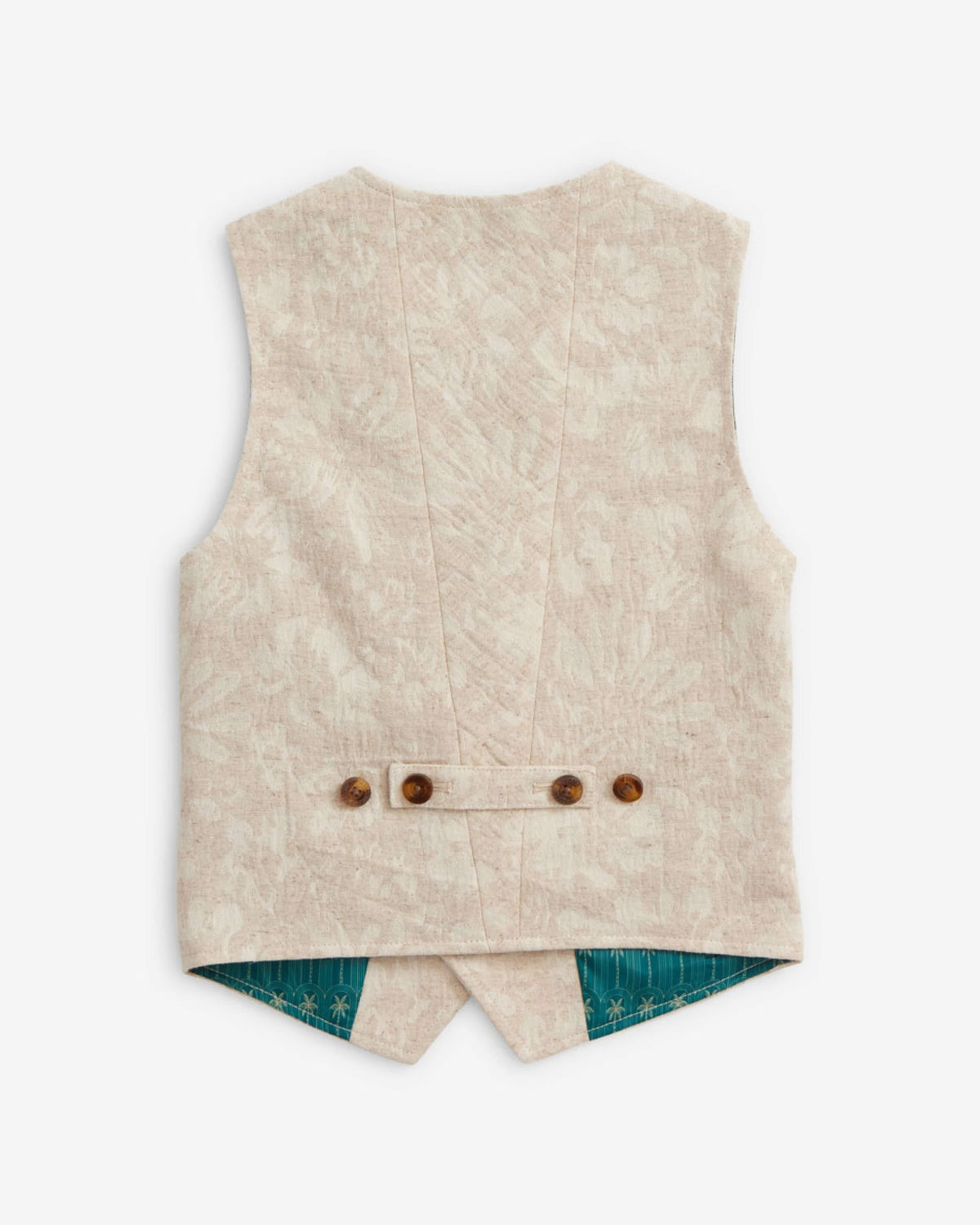 Linen Ivory Garden Tailored Vest