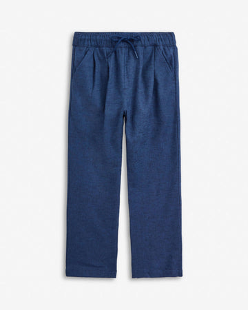 Linen Navy Herringbone Resort Pants
