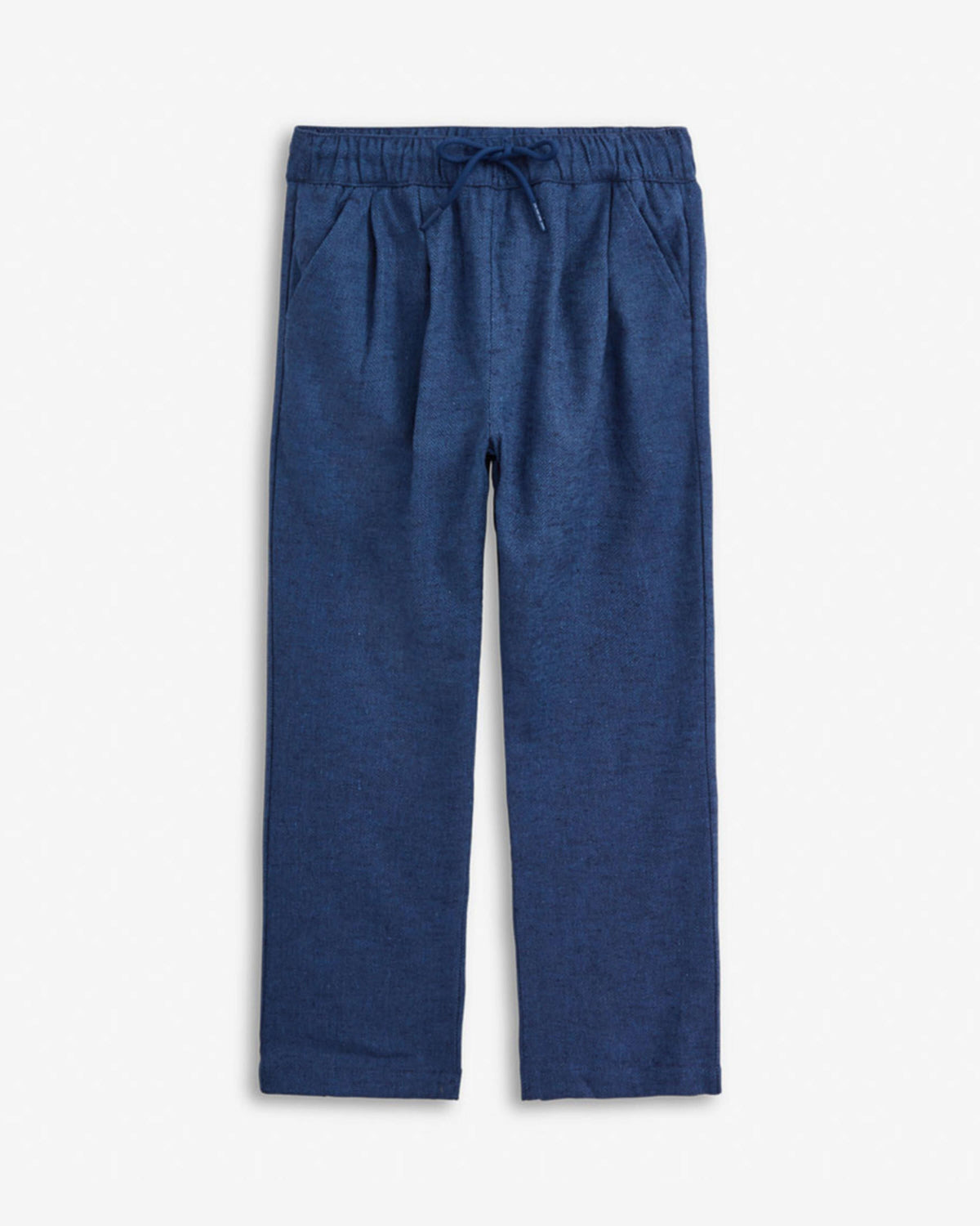 Linen Navy Herringbone Resort Pants