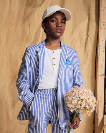 Linen Canopy Stripe Club Blazer