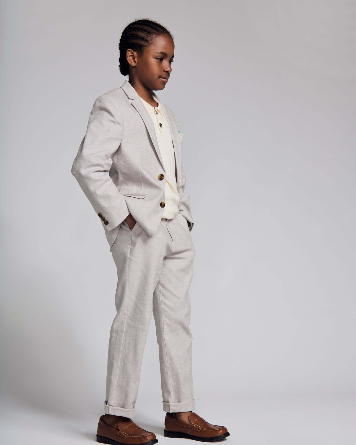 Linen Grey Beach Pants