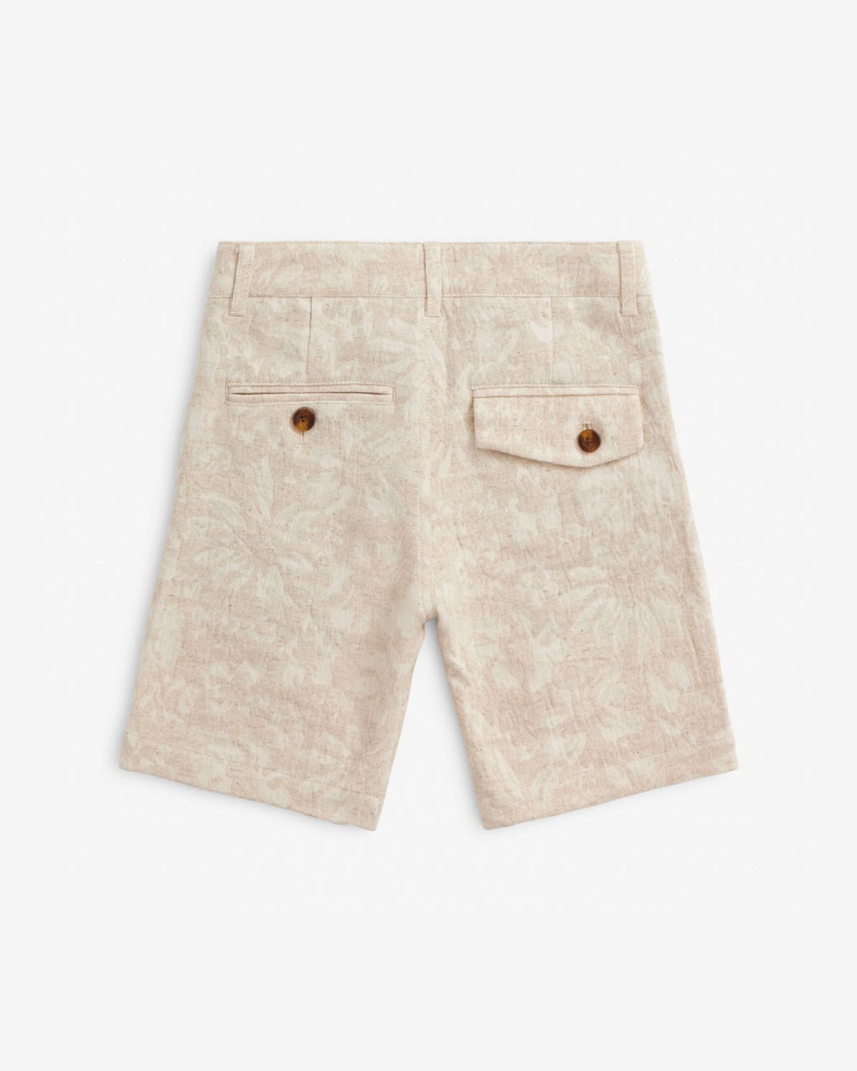 Linen Ivory Garden Trouser Shorts