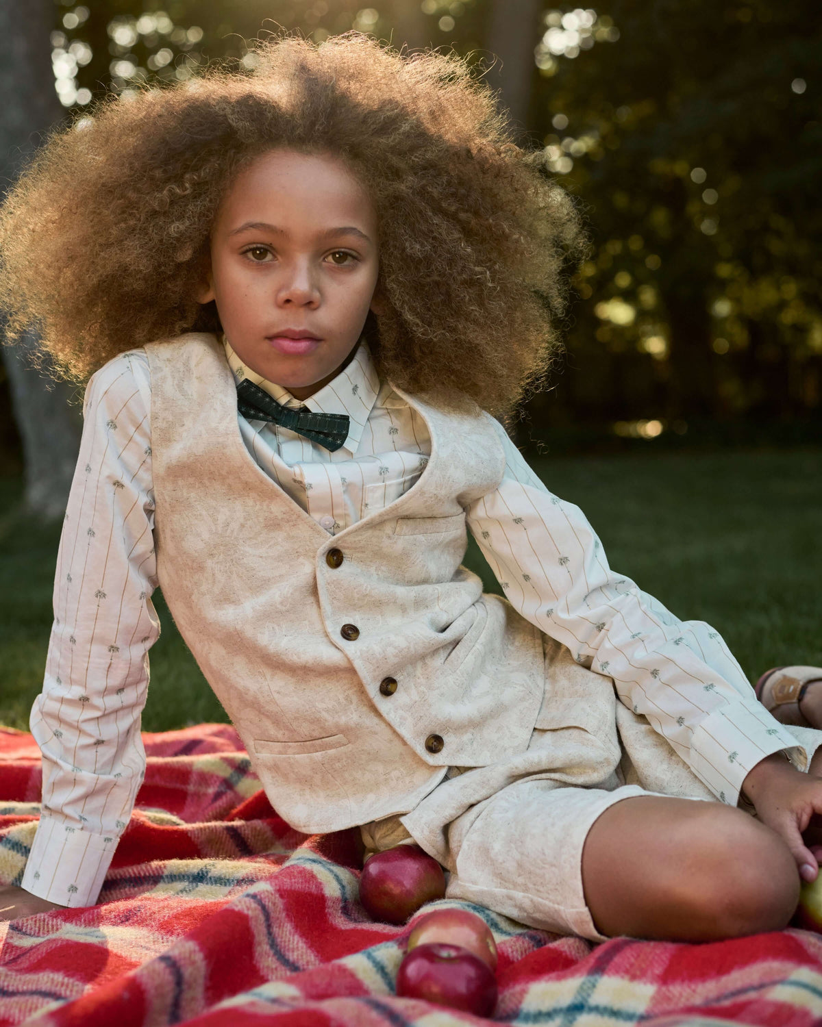 Linen Ivory Garden Tailored Vest
