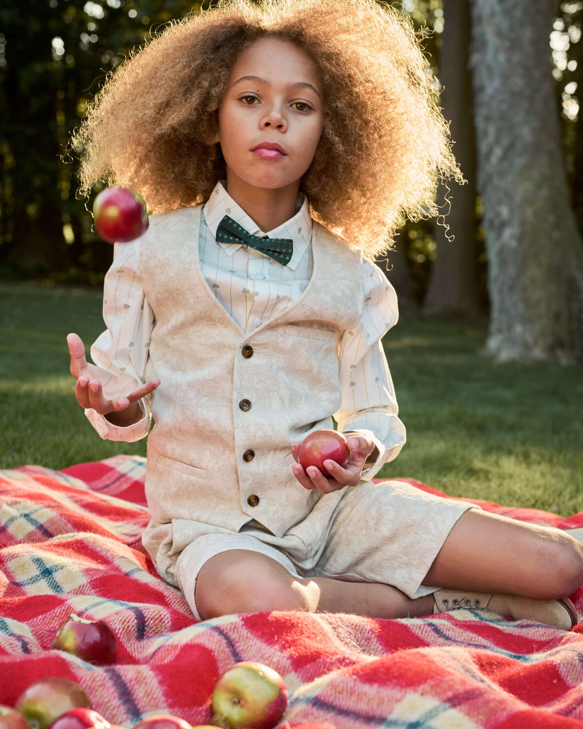 Linen Ivory Garden Tailored Vest