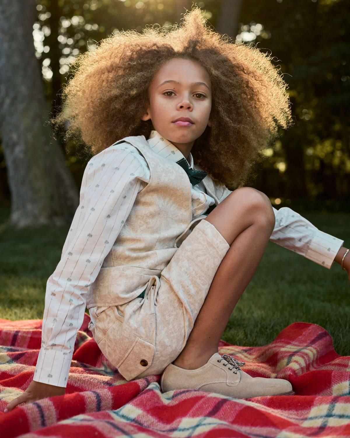 Linen Ivory Garden Trouser Shorts