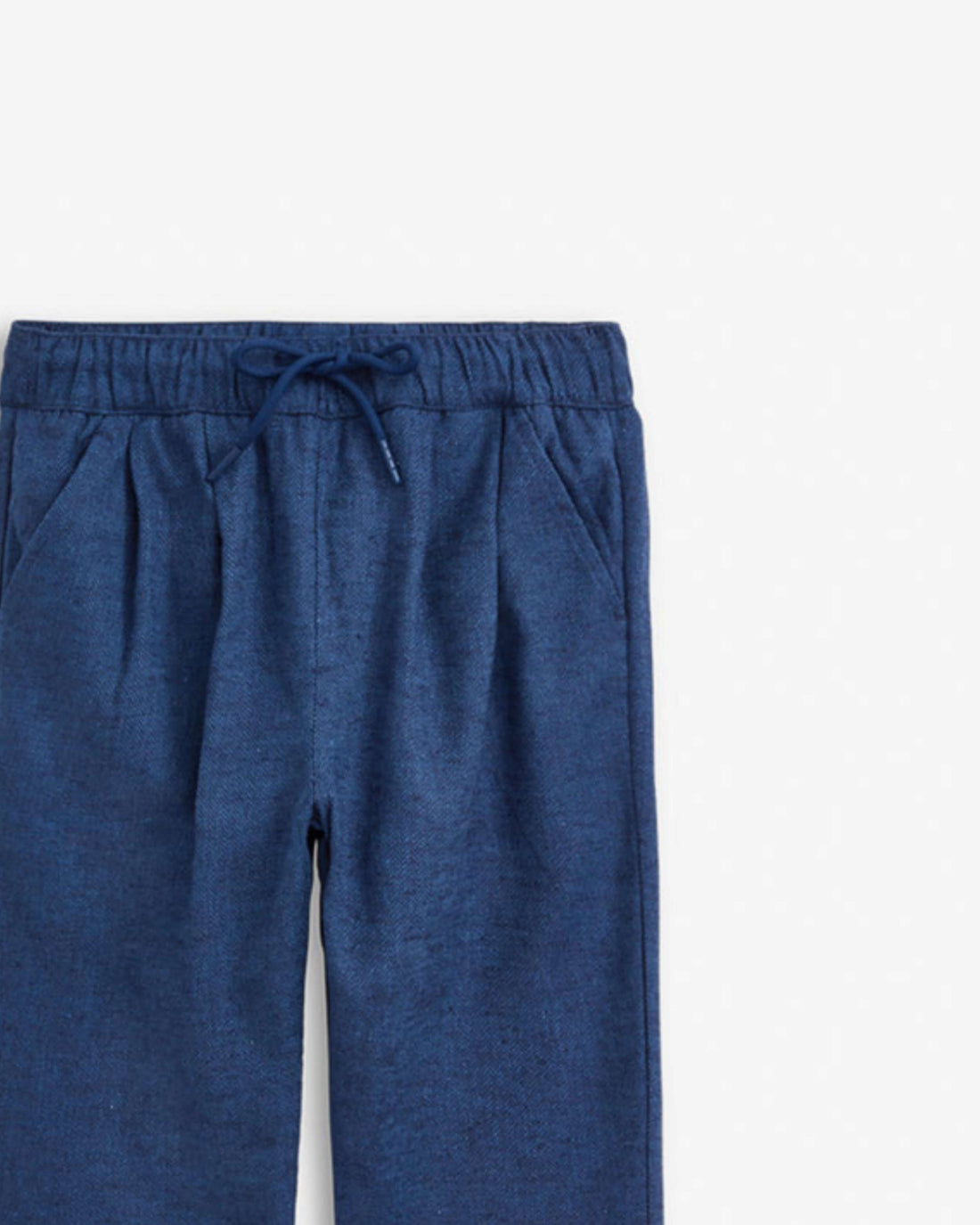 Linen Navy Herringbone Resort Pants