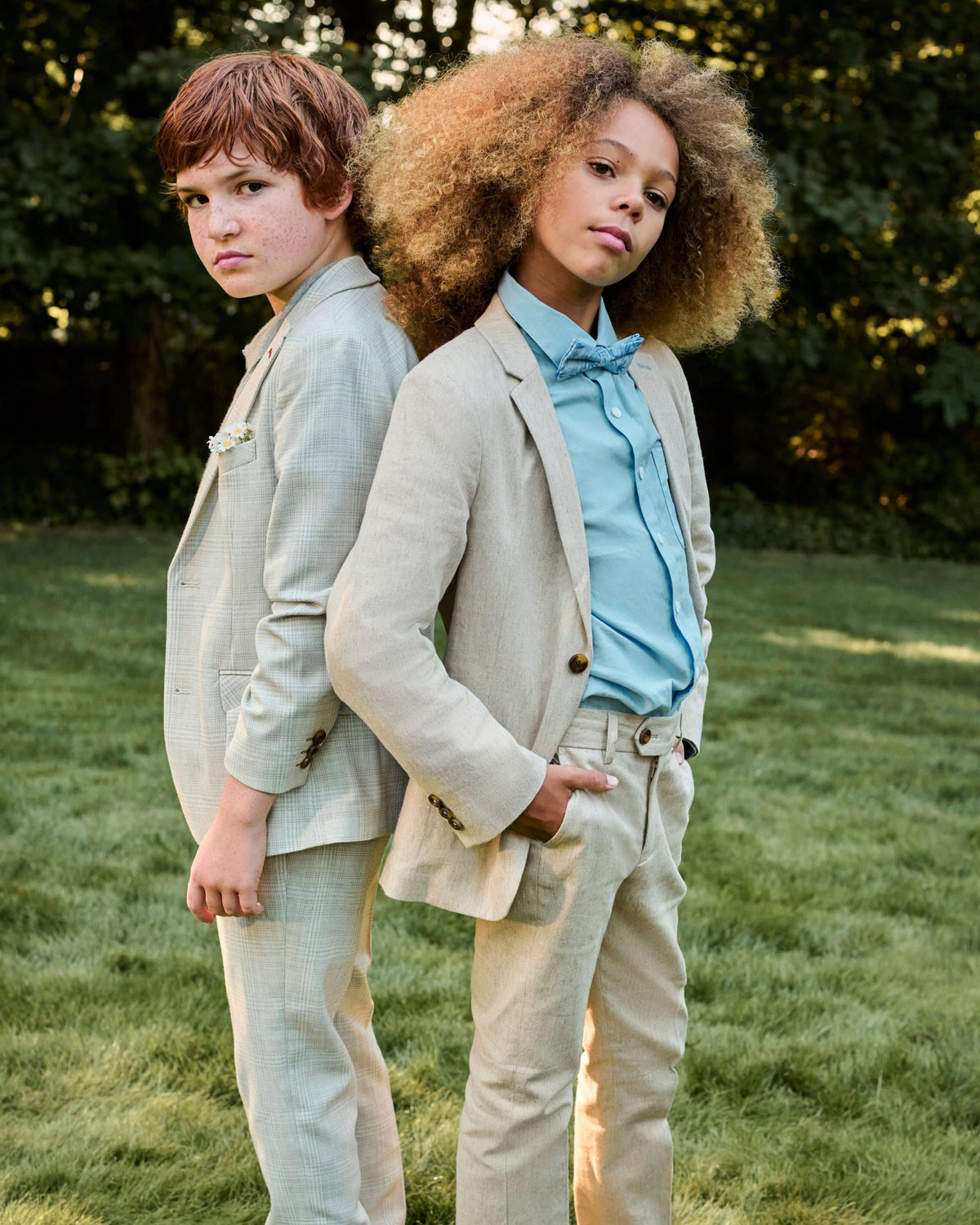 Linen Sand Stretchy Mod Suit