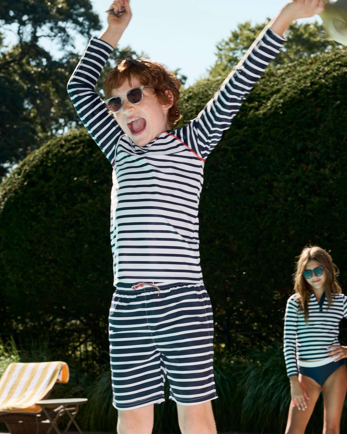 Nautical Stripe Swim Trunks