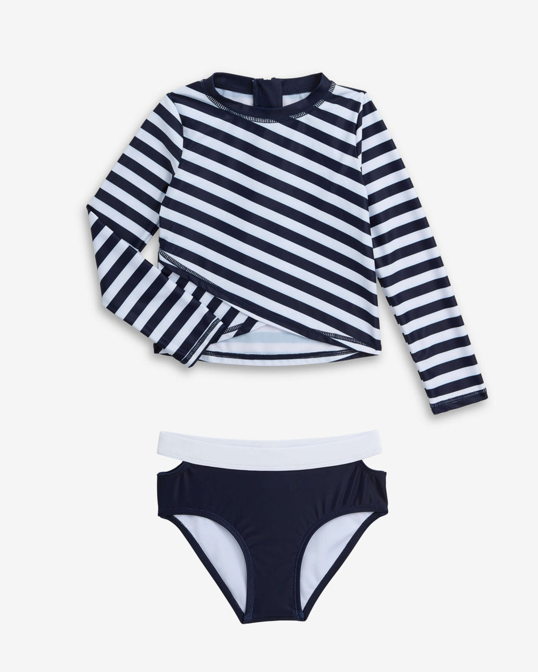 Navy Stripe Oceana Rash Guard Set