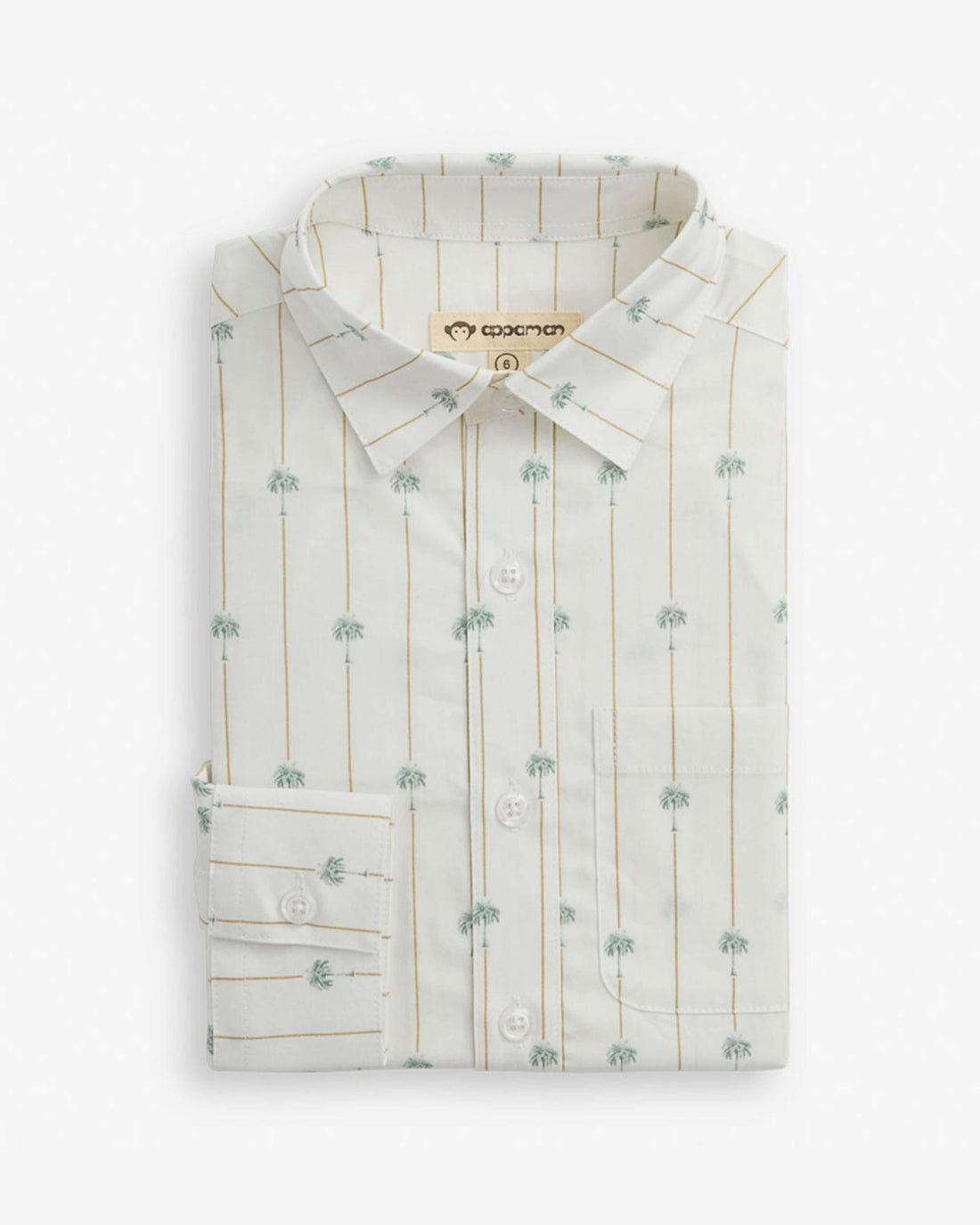 Palm Stripe Standard Button Down Shirt