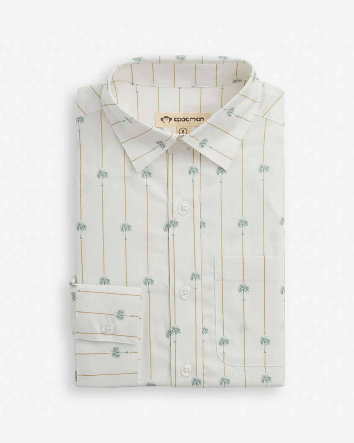 Palm Stripe Standard Button Down Shirt