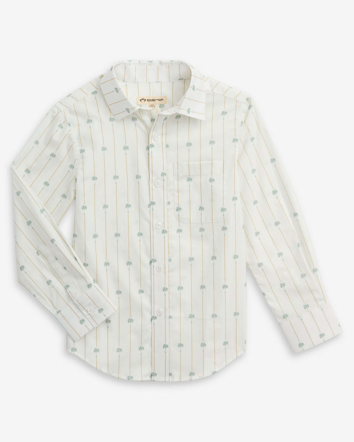 Palm Stripe Standard Button Down Shirt
