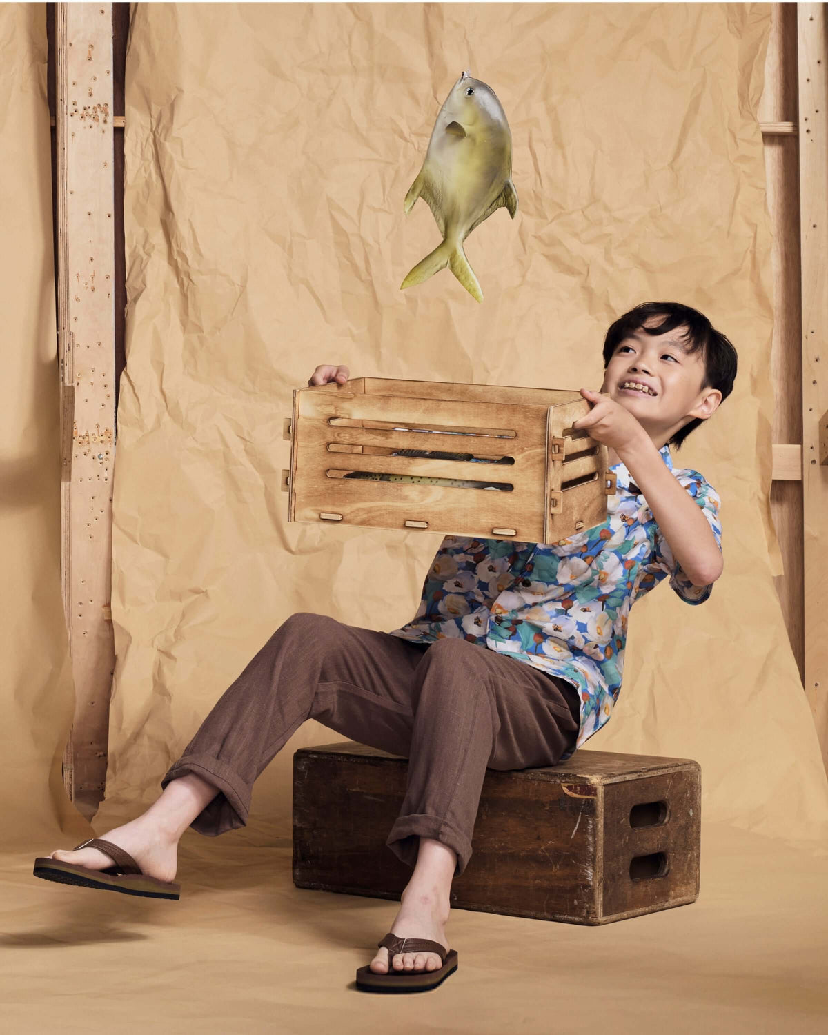 Brown Linen Resort Pants