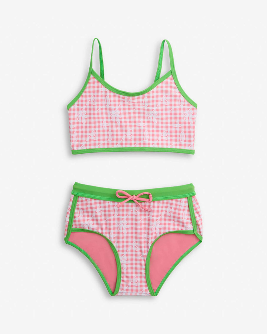 Pink Gingham Stella Swim Short Set