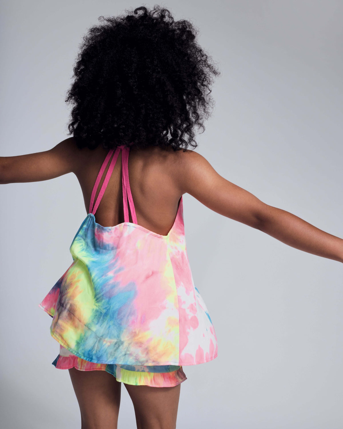 Pink Blue Tie Dye Sanibel Tank