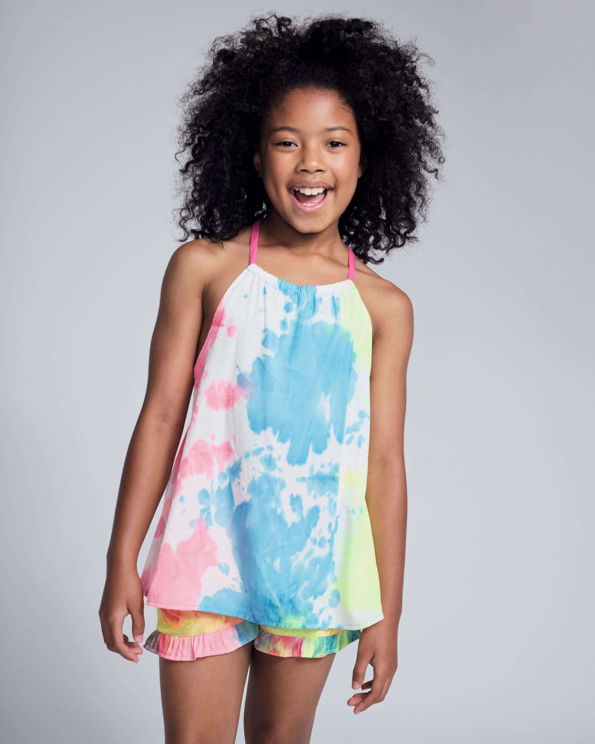 Pink Blue Tie Dye Sanibel Tank