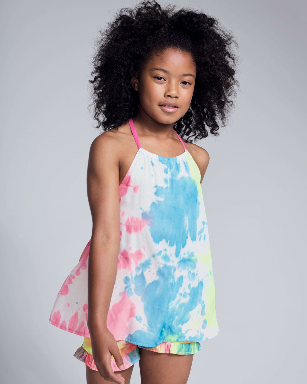 Pink Blue Tie Dye Sanibel Tank