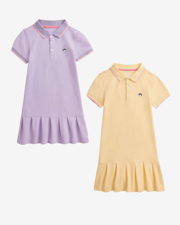 Buttercup & Lilac Pleated Dress 2-Pack