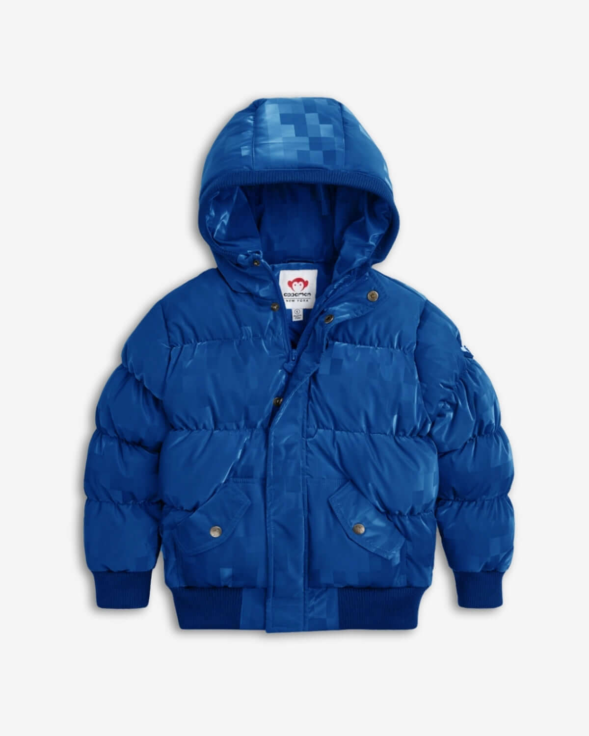 Digital Blue Slim Puffy Coat