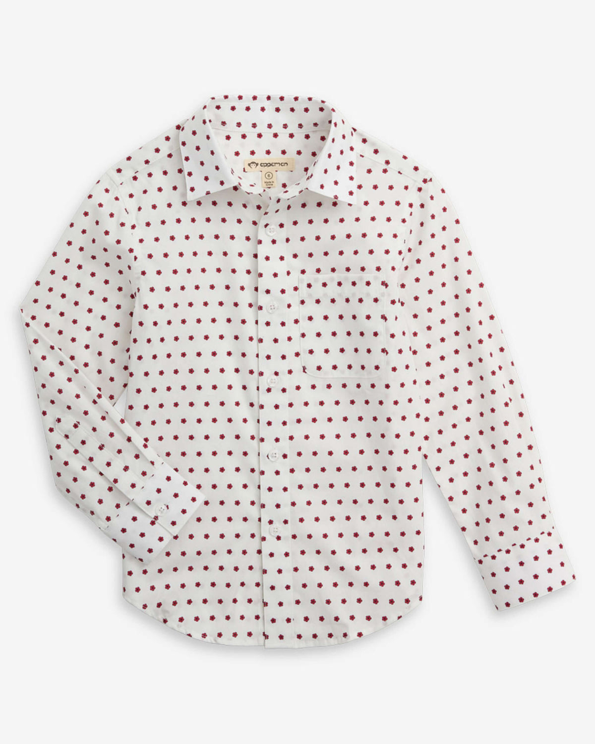 Red Hibiscus Standard Button Down Shirt