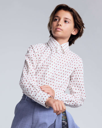 Red Hibiscus Standard Button Down Shirt